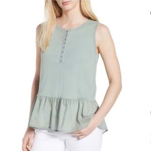 Caslon sleeveless peplum top